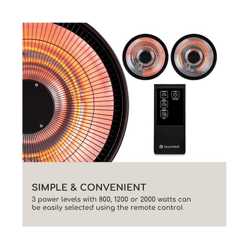 Інфрачервоний електричний обігрівач Blumfeldt Heatbell Wall Smart 10038413