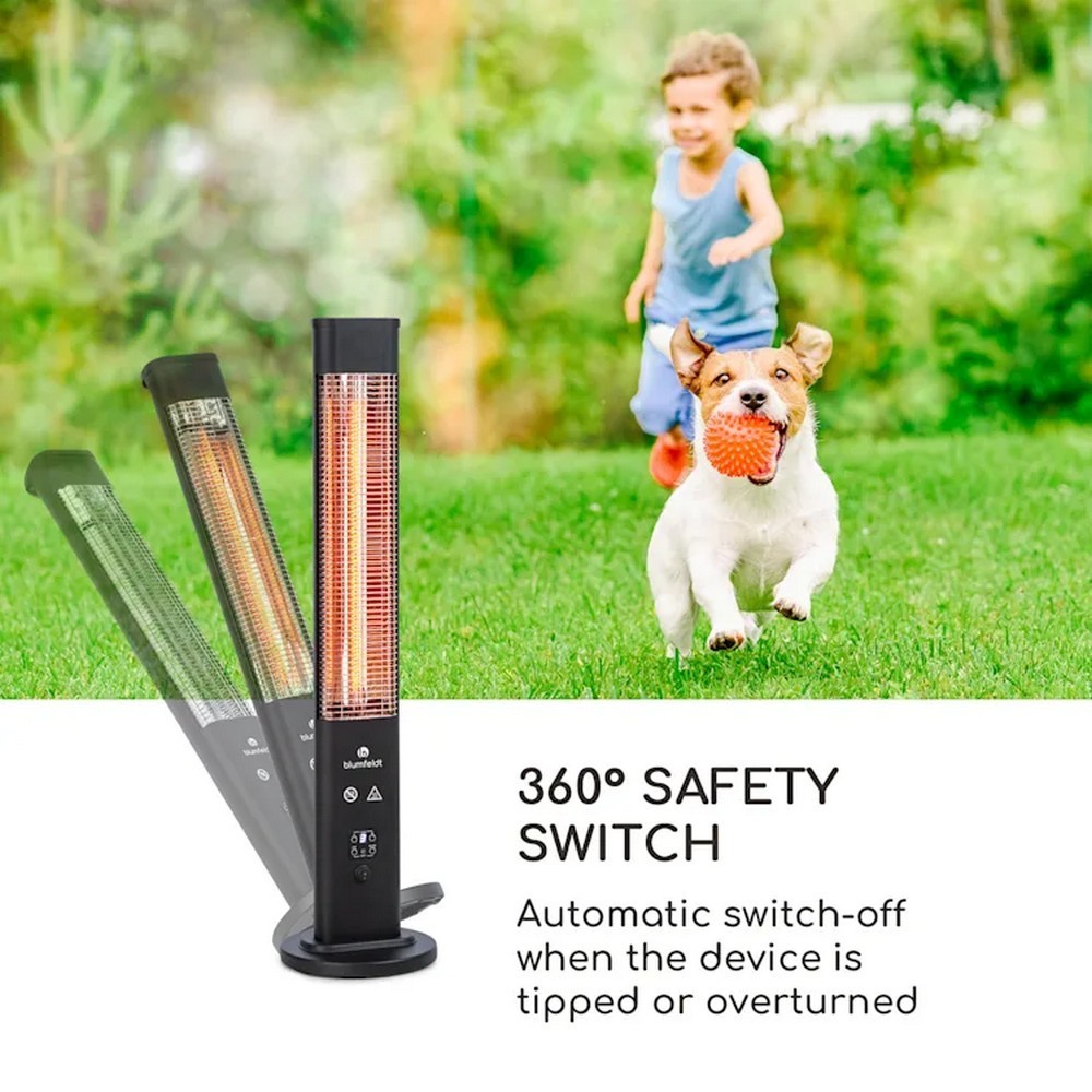 Інфрачервоний електричний обігрівач Blumfeldt Heat Guru Plus Black (1,2 кВт) 10035095