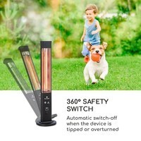 Інфрачервоний електричний обігрівач Blumfeldt Heat Guru Plus Black (1,2 кВт) 10035095