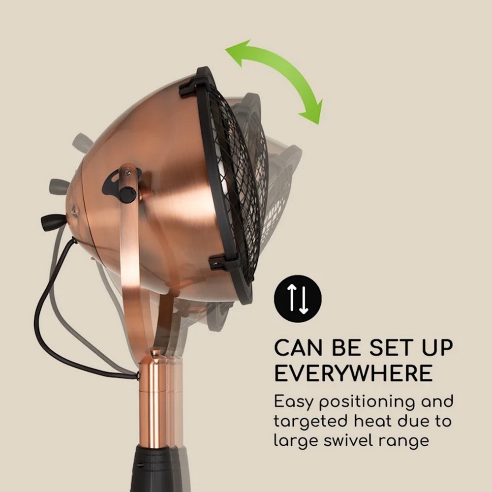 Інфрачервоний електричний обігрівач Blumfeldt Heatspot мідний металлік (2кВт) 10033105