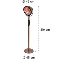 Фото Інфрачервоний електричний обігрівач Blumfeldt Heatspot мідний металлік (2кВт) 10033105